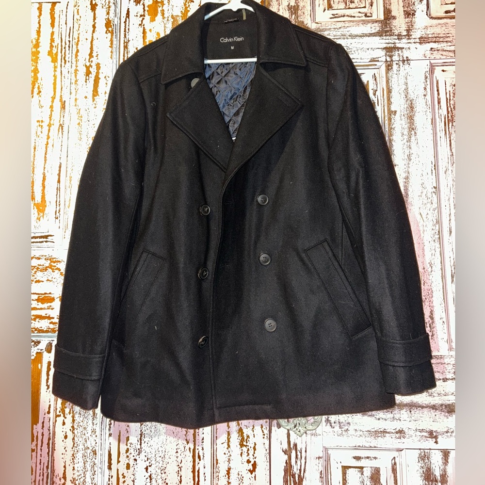 Calvin Klein Men's Black Peacoat